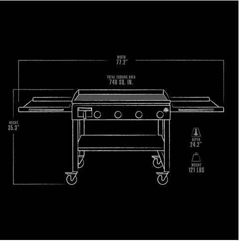 Pit Boss Deluxe 4-Burner Griddle 757GD 10555(Pit Boss Deluxe 4 Burner Griddle 757gd 10555) 2 Pit Boss Deluxe 4-Burner Griddle 757GD 10555(Pit Boss Deluxe 4 Burner Griddle 757gd 10555) - Image 2
