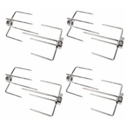 GrillPro 60120 Universal Replacement Rotisserie Meat Forks For 3/8-IN Spit Rod (4 Pack)(Grillpro 60120 Universal Replacement Rotisserie Meat Forks For 3 8 In Spit Rod 4 Pack)