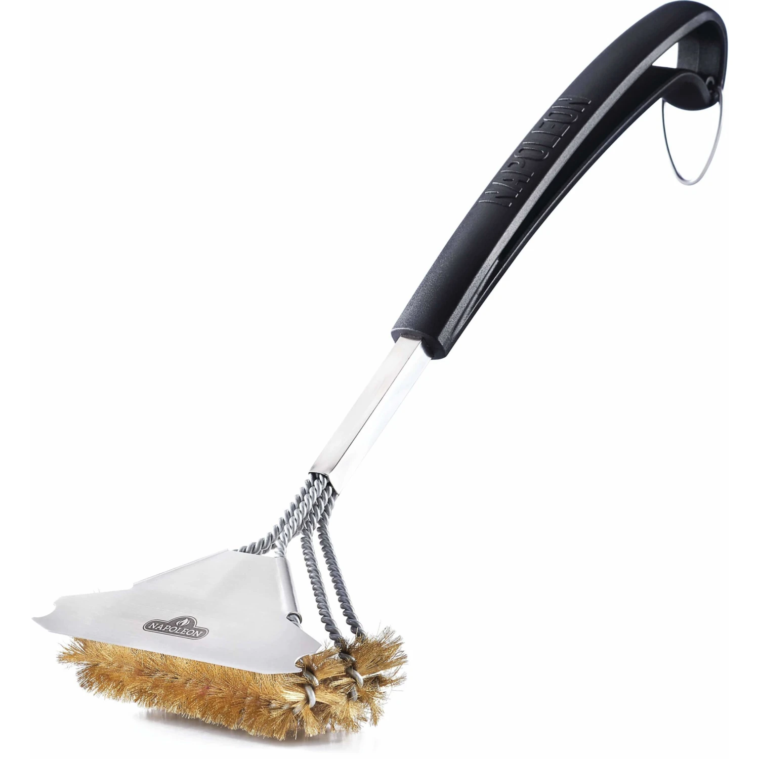 Napoleon Grills 62058 Triple-Row Grill Brush With Brass Bristles(Napoleon Grills 62058 Triple Row Grill Brush With Brass Bristles)