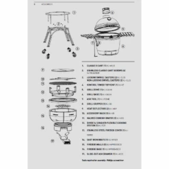 Kamado Joe Classic II, 18" Blaze Red On Cart(Kamado Joe Classic Ii 18 Blaze Red) -Barbecue Supplies Store ClassicII assembly