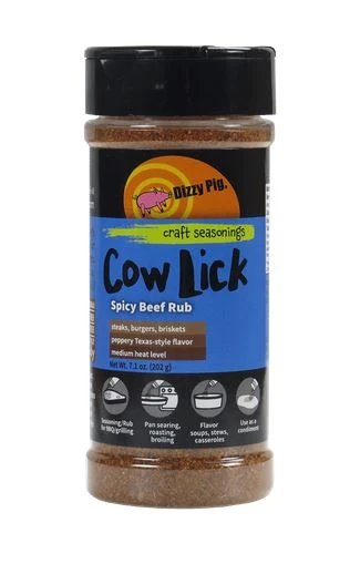 Cow Lick Spicy Beef Rub By Dizzy Pig 8 Oz(Dizzy Pig Wonder Bird Poultry Seasoning 8 Oz Copy 1) 1 Cow Lick Spicy Beef Rub By Dizzy Pig 8 Oz(Dizzy Pig Wonder Bird Poultry Seasoning 8 Oz Copy 1)