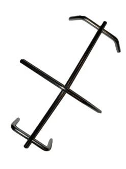 E-Z Que Cradle Rotisserie Stainless Steel Lock Arm Fork Meat Holder Gas Grill(E Z Que Cradle Rotisserie Stainless Steel Lock Arm Fork Meat Holder Gas Grill) -Barbecue Supplies Store Meat Fork