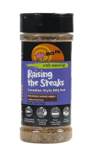 Raising The Steaks Montreal-Style Seasoning By Dizzy Pig 8 Oz(Cow Lick Spicy Beef Rub By Dizzy Pig 8 Oz Copy) 1 Raising The Steaks Montreal-Style Seasoning By Dizzy Pig 8 Oz(Cow Lick Spicy Beef Rub By Dizzy Pig 8 Oz Copy)