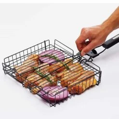 GrillPro 24876 Deluxe Non-Stick Broiler Basket With Detachable Handle(Grillpro 24876 Deluxe Non Stick Broiler Basket With Detachable Handle) -Barbecue Supplies Store gp 24876 05