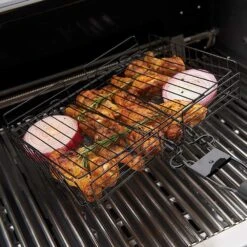 GrillPro 24876 Deluxe Non-Stick Broiler Basket With Detachable Handle(Grillpro 24876 Deluxe Non Stick Broiler Basket With Detachable Handle) -Barbecue Supplies Store gp 24876 07