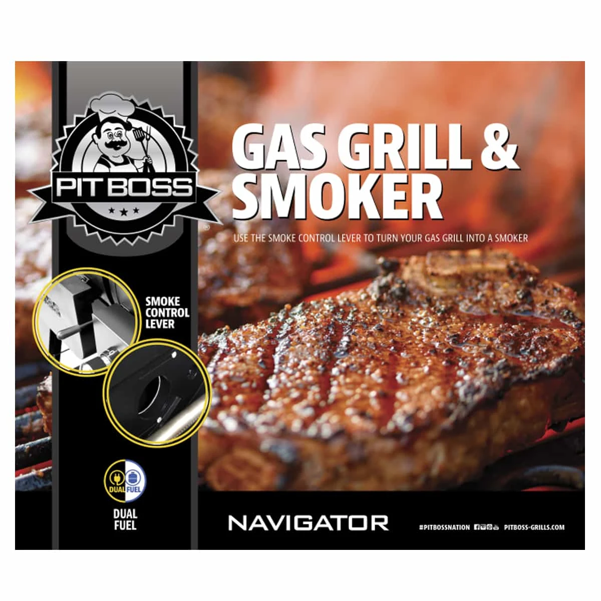 Pit Boss Navigator 1230G Pellet/Gas Combo Grill(Pit Boss Navigator 1230g Pellet Gas Combo Grill) 9 Pit Boss Navigator 1230G Pellet/Gas Combo Grill(Pit Boss Navigator 1230g Pellet Gas Combo Grill) - Image 9